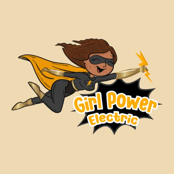Girl Power Electric electrician logo